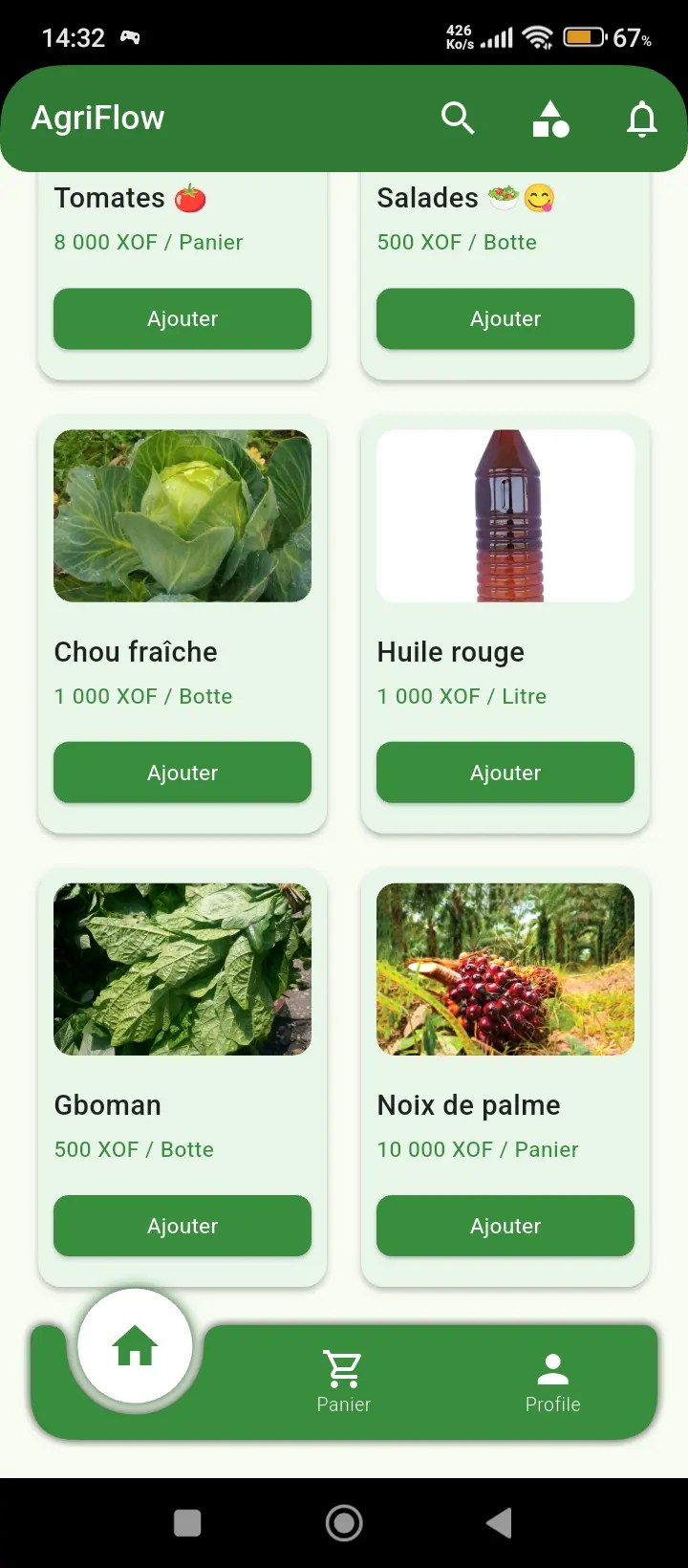 AGRIFLOW écran 6 — Profil